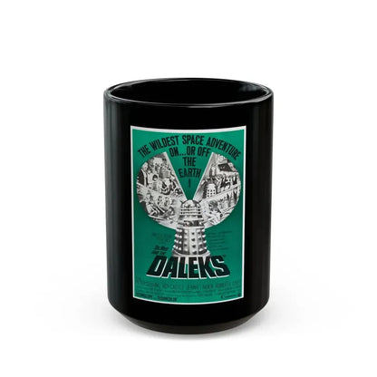 DR. WHO & THE DALEKS (2) 1965 Movie Poster - Black Coffee Mug 15oz - Go Mug Yourself
