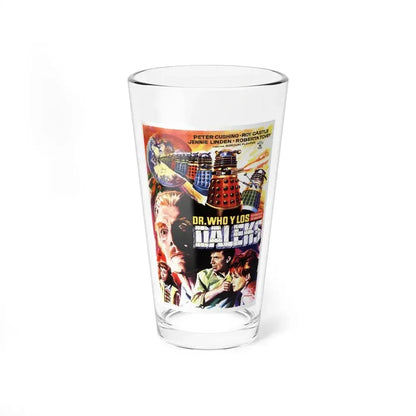DR. WHO & THE DALEKS (SPANISH) 1965 Movie Poster - Pint Glass 16oz 16oz - Go Mug Yourself