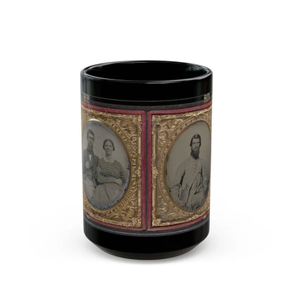 Dr. Alexander Harris Of 15th Virginia Infantry Regiment In Uniform And Dr. Harris With His Wife After The War (U.S. Civil War) Black Coffee Mug-15oz-Go Mug Yourself