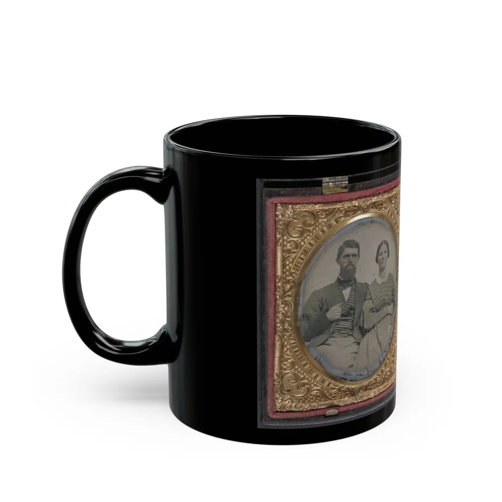 Dr. Alexander Harris Of 15th Virginia Infantry Regiment In Uniform And Dr. Harris With His Wife After The War (U.S. Civil War) Black Coffee Mug-Go Mug Yourself