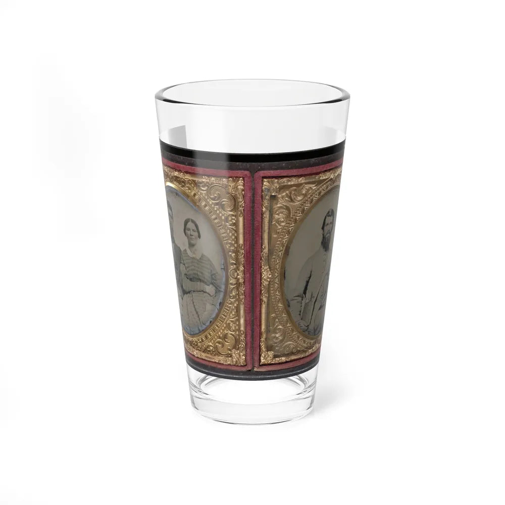 Dr. Alexander Harris Of 15th Virginia Infantry Regiment In Uniform And Dr. Harris With His Wife After The War (U.S. Civil War) Pint Glass 16oz-16oz-Go Mug Yourself