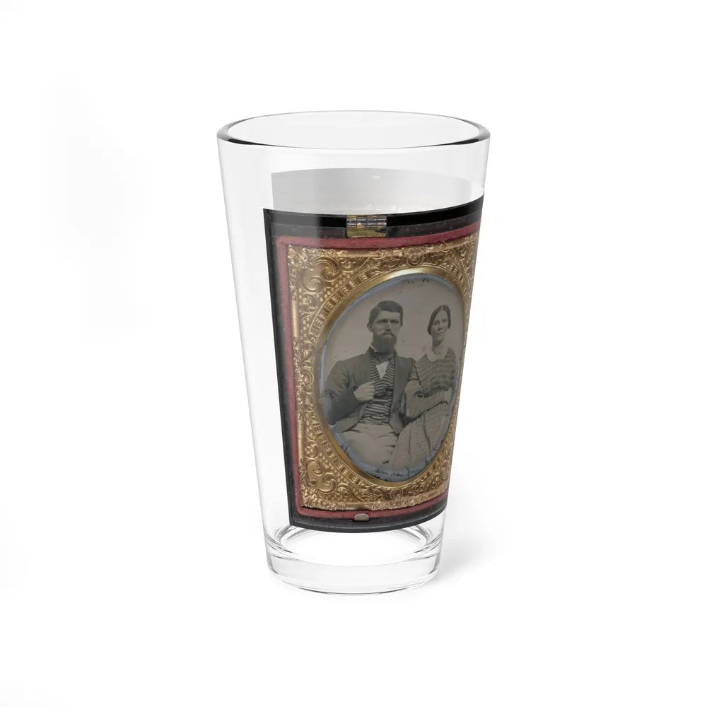 Dr. Alexander Harris Of 15th Virginia Infantry Regiment In Uniform And Dr. Harris With His Wife After The War (U.S. Civil War) Pint Glass 16oz-Go Mug Yourself