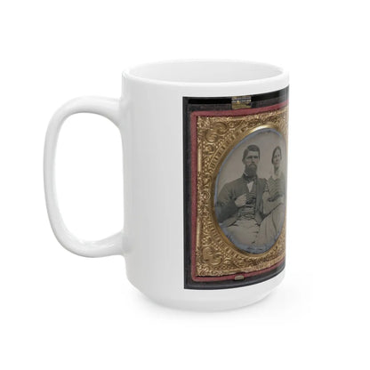 Dr. Alexander Harris Of 15th Virginia Infantry Regiment In Uniform And Dr. Harris With His Wife After The War (U.S. Civil War) White Coffee Mug-Go Mug Yourself