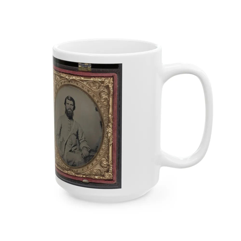 Dr. Alexander Harris Of 15th Virginia Infantry Regiment In Uniform And Dr. Harris With His Wife After The War (U.S. Civil War) White Coffee Mug-Go Mug Yourself