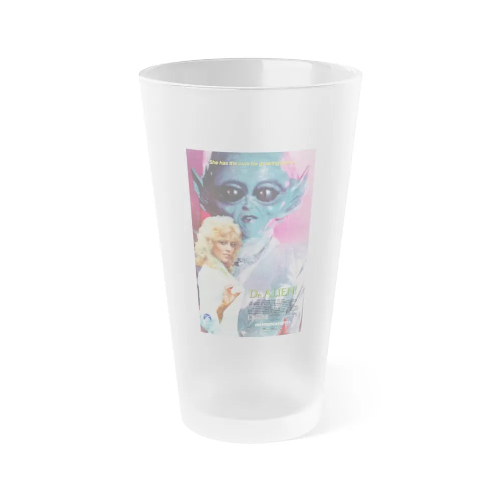 DR. ALIEN! 1989 Movie Poster - Frosted Pint Glass 16oz-16oz-Frosted-Go Mug Yourself