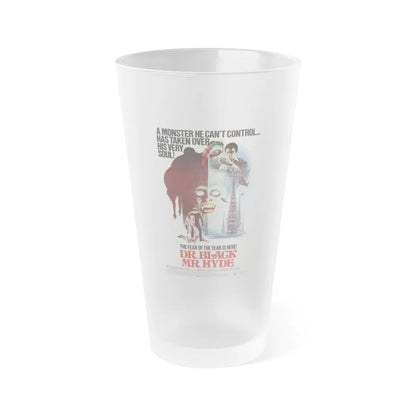 DR. BLACK MR. HYDE 1976 Movie Poster - Frosted Pint Glass 16oz-16oz-Frosted-Go Mug Yourself