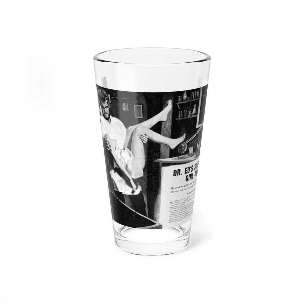 Dr. Ed's Scientific Girl-Trap, Men magazine, November 1957 - Pint Glass 16oz-16oz-Go Mug Yourself