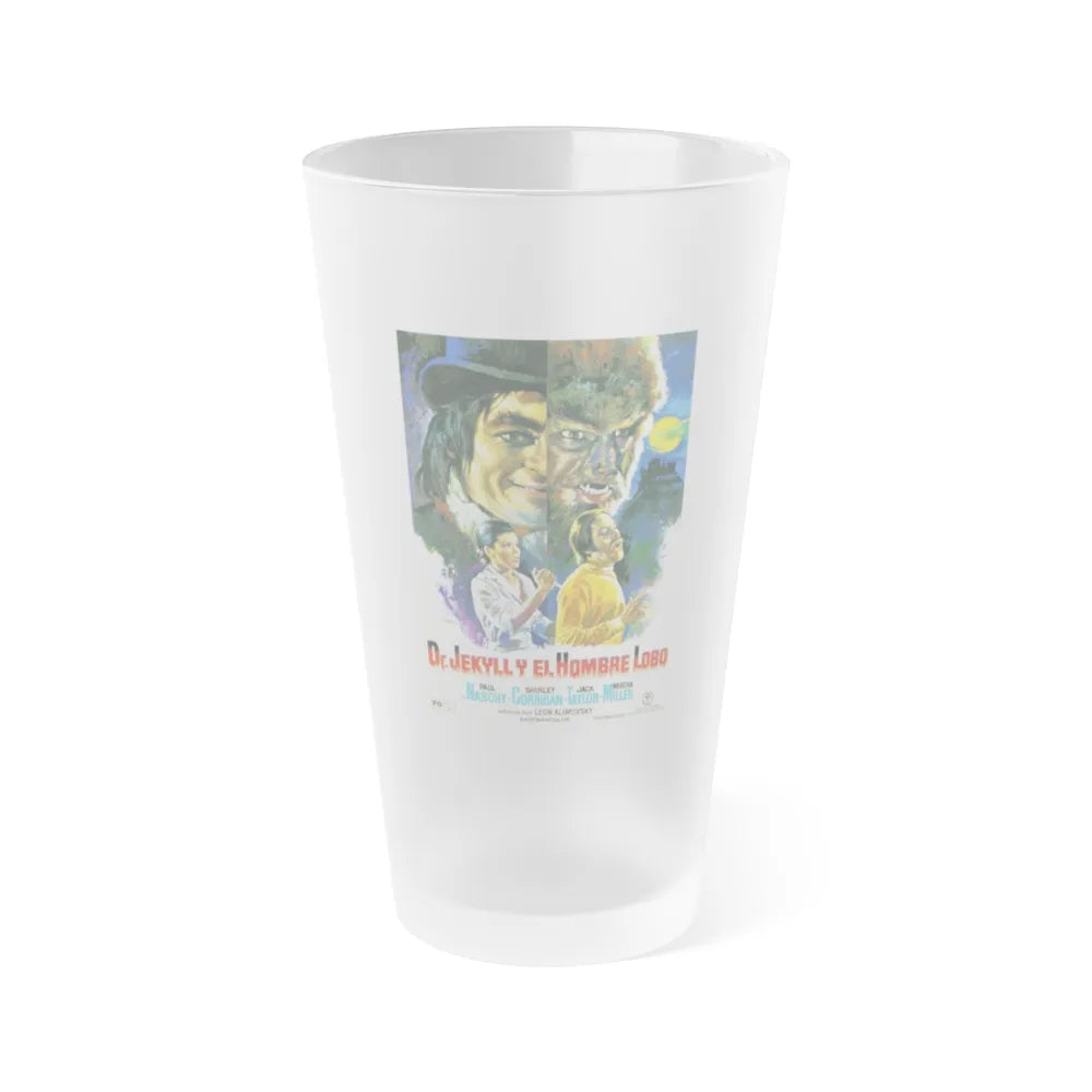 DR. JEKYLL VS THE WEREWOLF 1972 Movie Poster - Frosted Pint Glass 16oz-16oz-Frosted-Go Mug Yourself