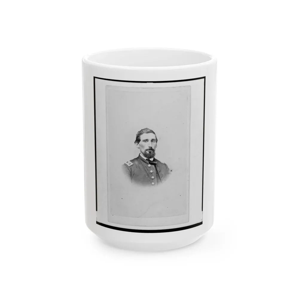 Dr. John M. Gray, Surgeon For The 39th Indiana Regiment, Head-And-Shoulders Portrait, Facing Front (U.S. Civil War) White Coffee Mug-15oz-Go Mug Yourself