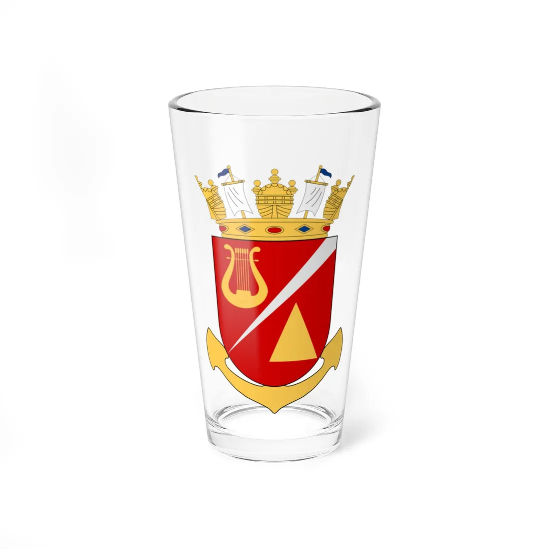 Drabbningsdivisionen vapen (Sweden) (Coat of Arms) Pint Glass 16oz 16oz - Go Mug Yourself