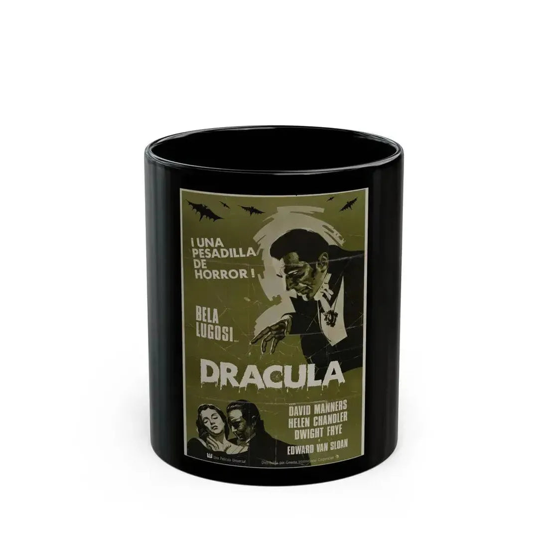 DRACULA 1931 Movie Poster - Black Coffee Mug 11oz - Go Mug Yourself