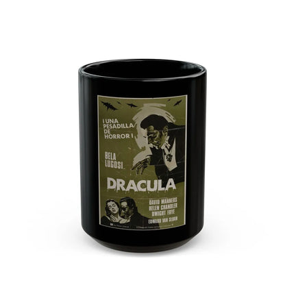 DRACULA 1931 Movie Poster - Black Coffee Mug-15oz-Go Mug Yourself