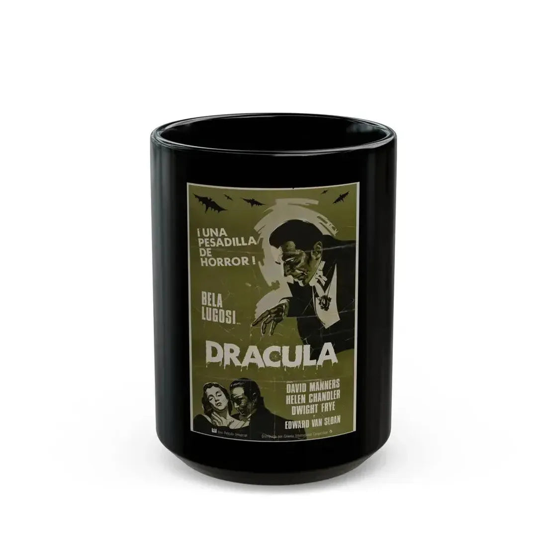 DRACULA 1931 Movie Poster - Black Coffee Mug 15oz - Go Mug Yourself