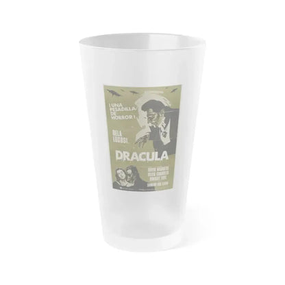 DRACULA 1931 Movie Poster - Frosted Pint Glass 16oz 16oz Frosted - Go Mug Yourself