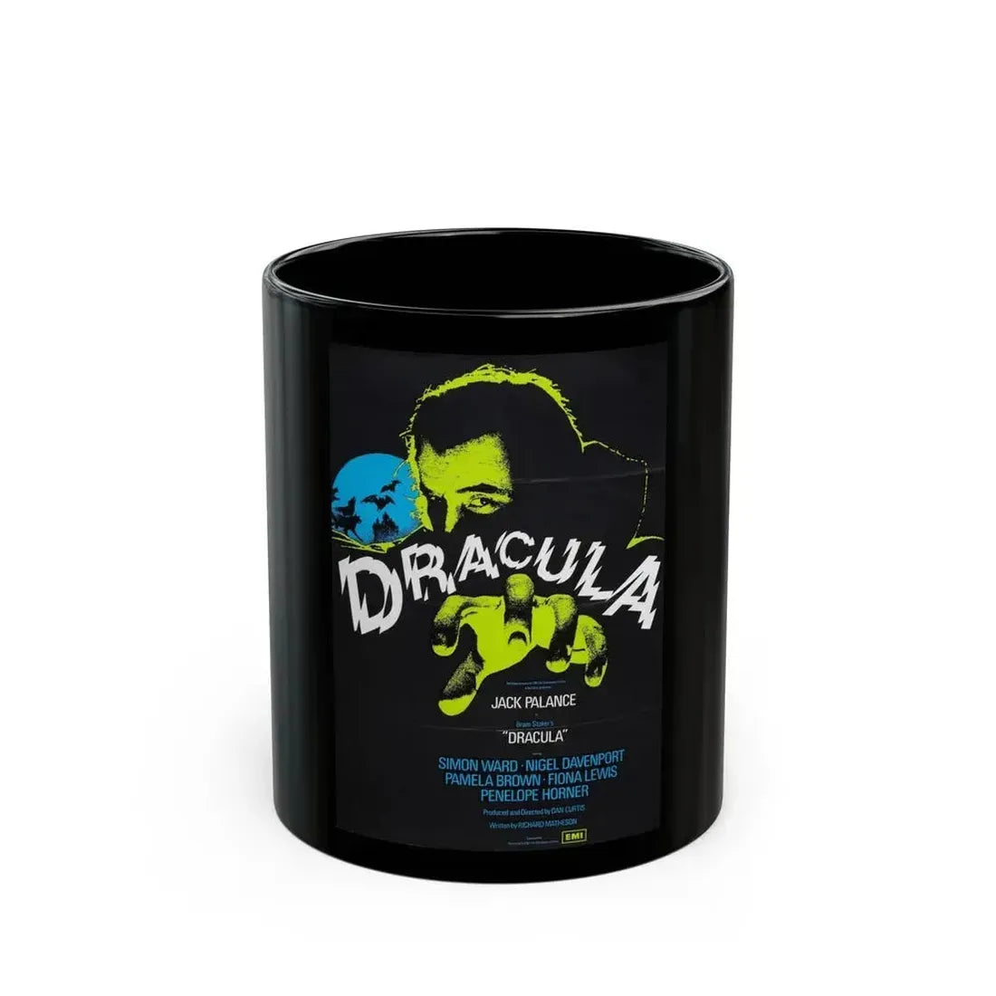 DRACULA 1973 Movie Poster - Black Coffee Mug 11oz - Go Mug Yourself