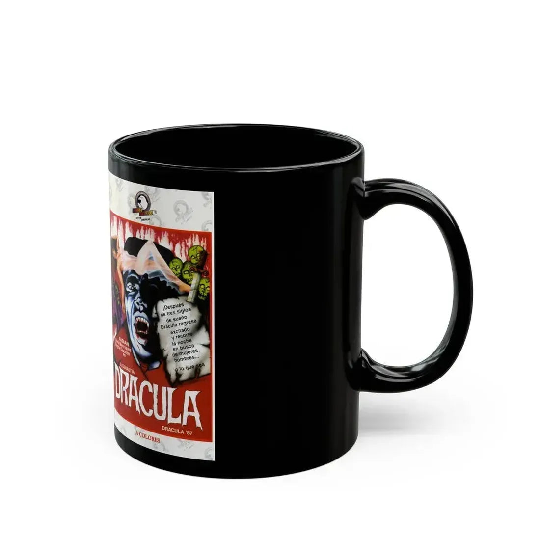 DRACULA 87 (VHS COVER) - Black Coffee Mug - Go Mug Yourself