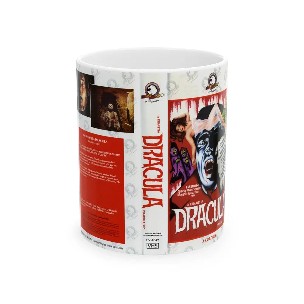 DRACULA 87 (VHS COVER) - White Coffee Mug-11oz-Go Mug Yourself