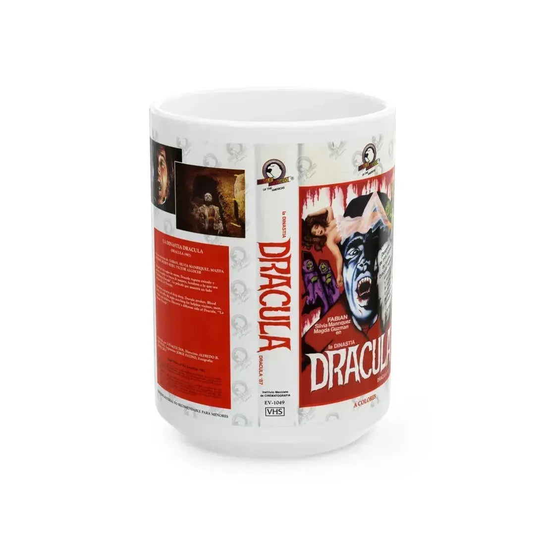 DRACULA 87 (VHS COVER) - White Coffee Mug 15oz - Go Mug Yourself