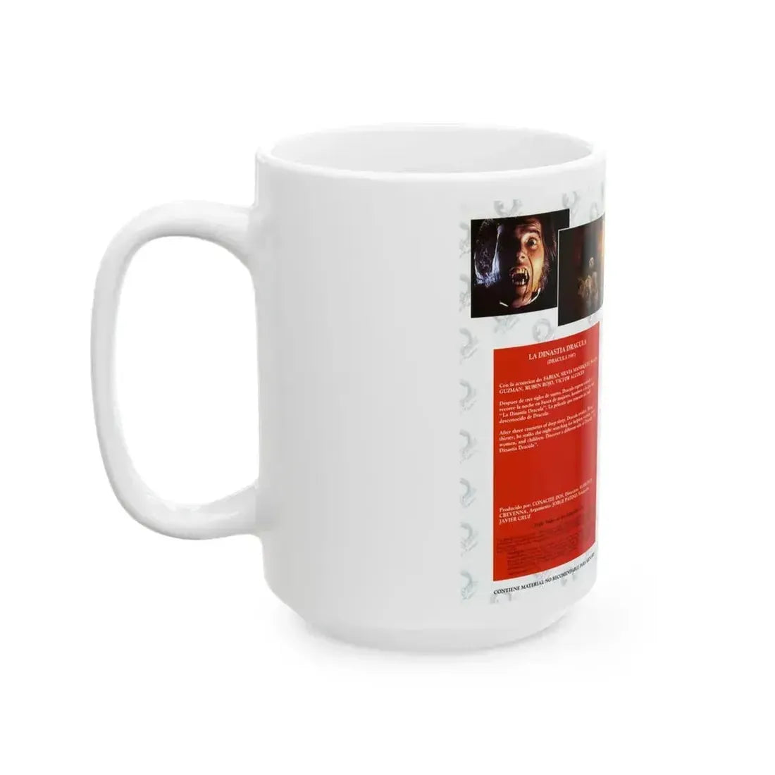 DRACULA 87 (VHS COVER) - White Coffee Mug - Go Mug Yourself