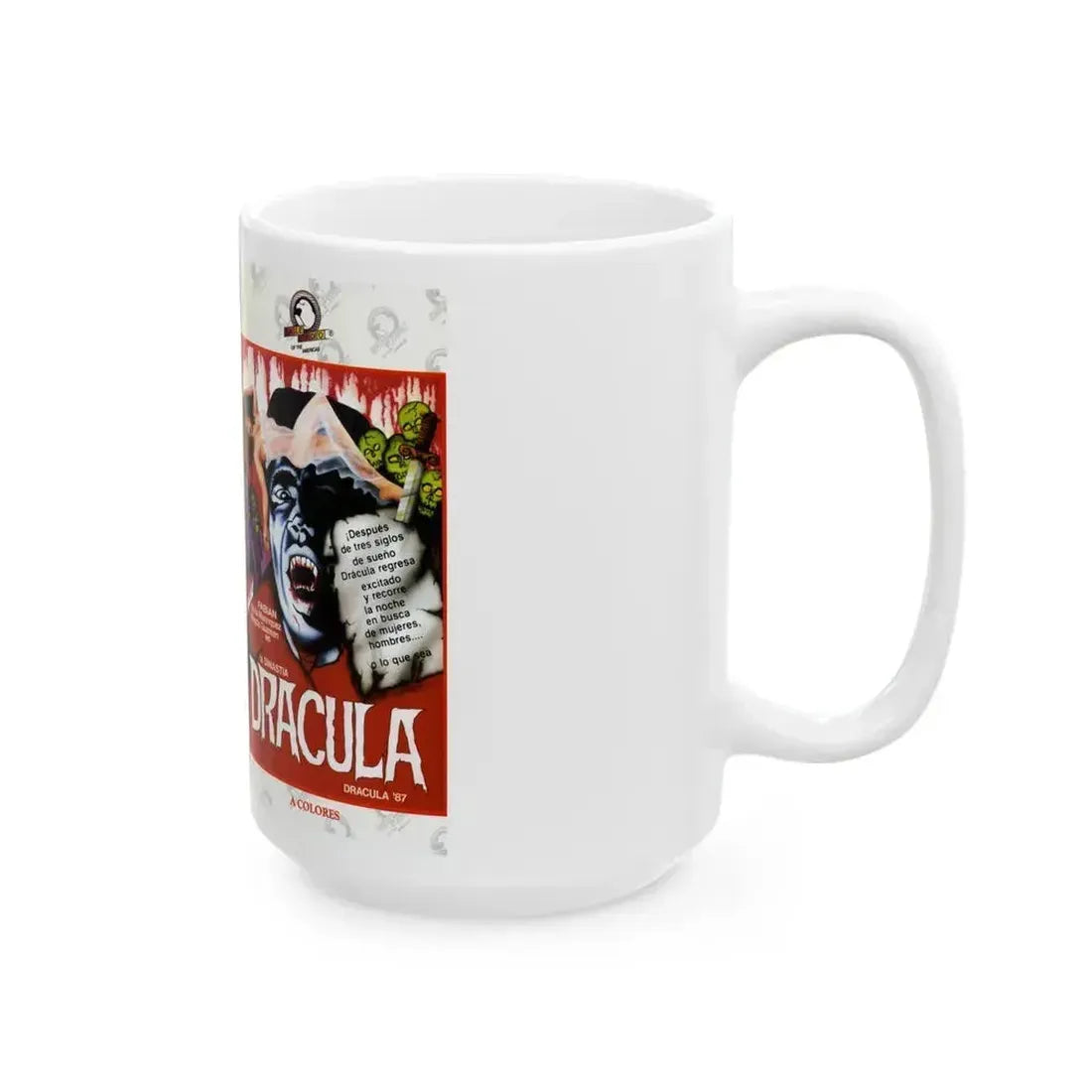 DRACULA 87 (VHS COVER) - White Coffee Mug - Go Mug Yourself