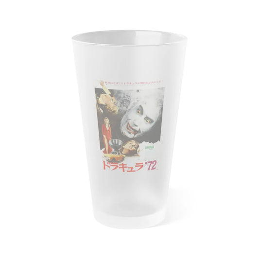 DRACULA A.D. 1972 (ASIAN) Movie Poster - Frosted Pint Glass 16oz-16oz-Frosted-Go Mug Yourself