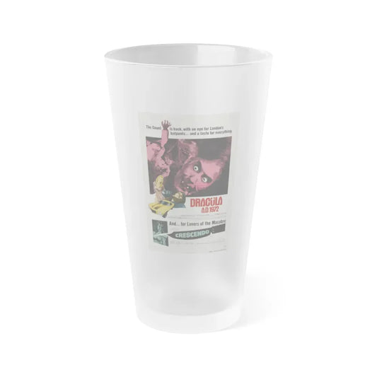 DRACULA A.D. 1972 + CRESCENDO Movie Poster - Frosted Pint Glass 16oz 16oz Frosted - Go Mug Yourself