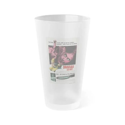 DRACULA A.D. 1972 + CRESCENDO Movie Poster - Frosted Pint Glass 16oz 16oz Frosted - Go Mug Yourself