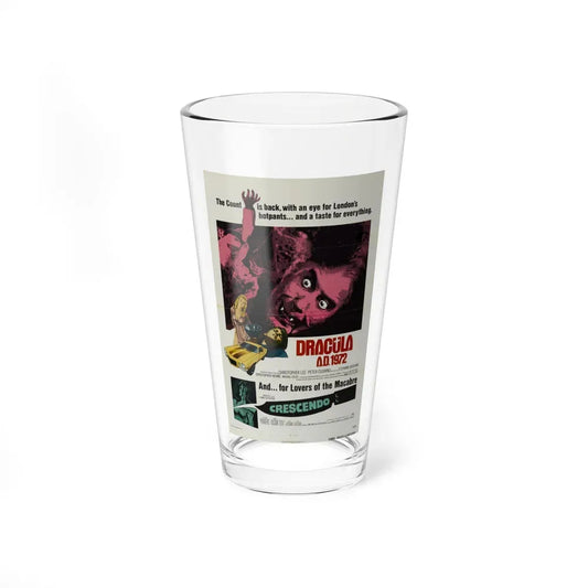 DRACULA A.D. 1972 + CRESCENDO Movie Poster - Pint Glass 16oz 16oz - Go Mug Yourself