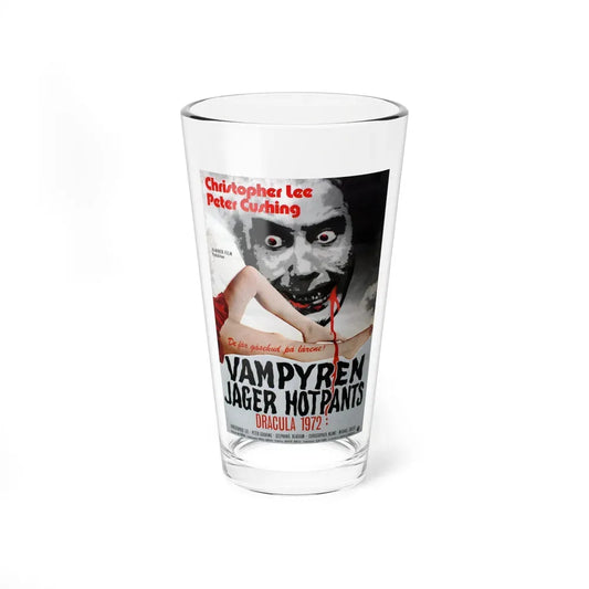DRACULA A.D. 1972 (DANISH) Movie Poster - Pint Glass 16oz 16oz - Go Mug Yourself