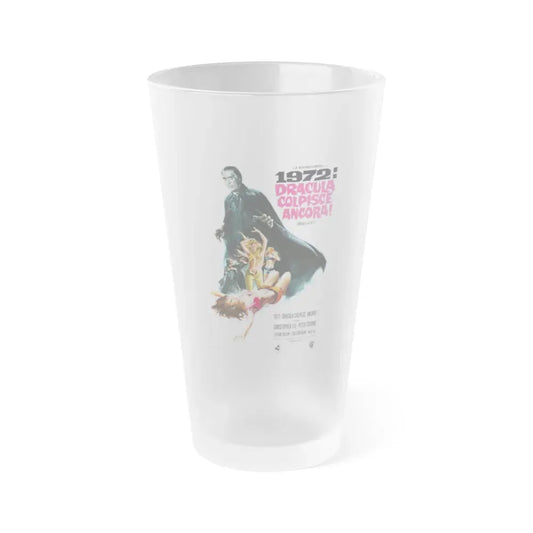 DRACULA A.D. 1972 (ITALIAN) Movie Poster - Frosted Pint Glass 16oz 16oz Frosted - Go Mug Yourself