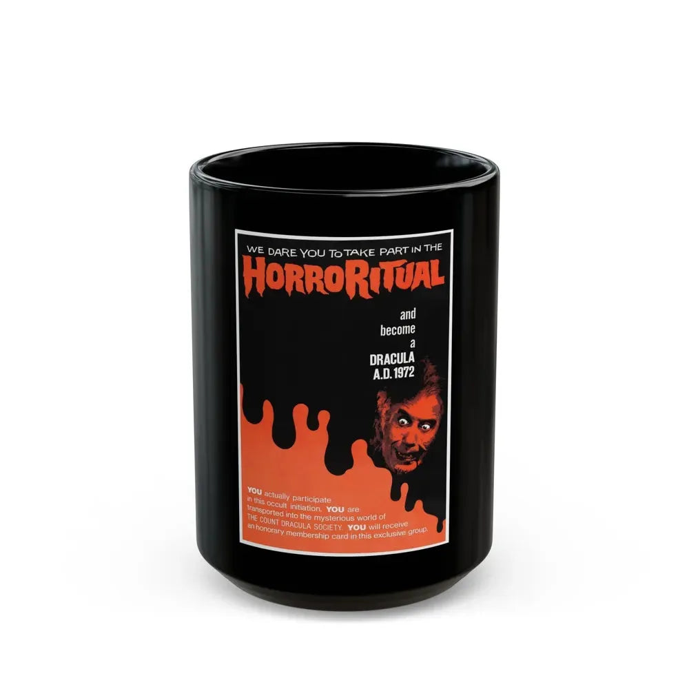 DRACULA A.D. 1972 (TEASER) Movie Poster - Black Coffee Mug 15oz - Go Mug Yourself