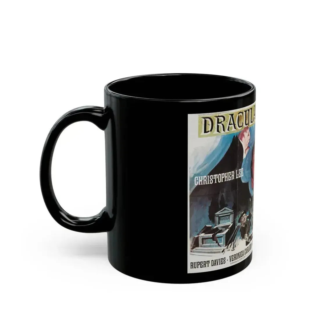 DRACULA HAS RISEN FROM THE GRAVE 1968 Movie Poster - Black Coffee Mug - Go Mug Yourself