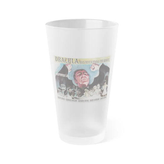 DRACULA HAS RISEN FROM THE GRAVE 1968 Movie Poster - Frosted Pint Glass 16oz-16oz-Frosted-Go Mug Yourself