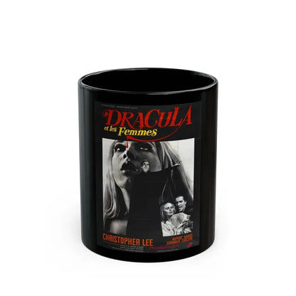 DRACULA HAS RISEN FROM THE GRAVE (FRENCH) 1968 Movie Poster - Black Coffee Mug 11oz - Go Mug Yourself