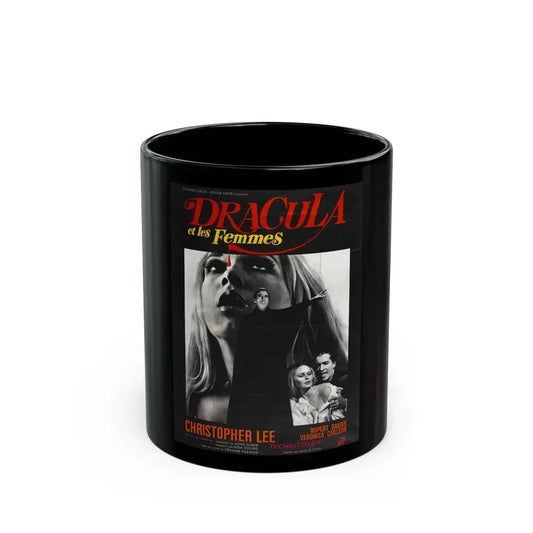 DRACULA HAS RISEN FROM THE GRAVE (FRENCH) 1968 Movie Poster - Black Coffee Mug 11oz - Go Mug Yourself