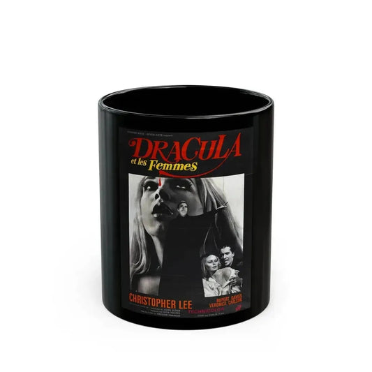 DRACULA HAS RISEN FROM THE GRAVE (FRENCH) 1968 Movie Poster - Black Coffee Mug 11oz - Go Mug Yourself