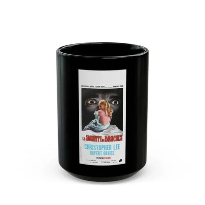 DRACULA HAS RISEN FROM THE GRAVE (ITALIAN) 1968 Movie Poster - Black Coffee Mug 15oz - Go Mug Yourself