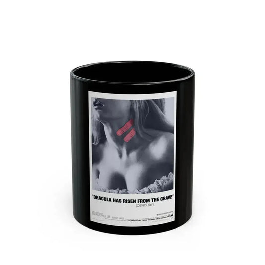 DRACULA HAS RISEN FROM THE GRAVE (TEASER) 1968 Movie Poster - Black Coffee Mug 11oz - Go Mug Yourself
