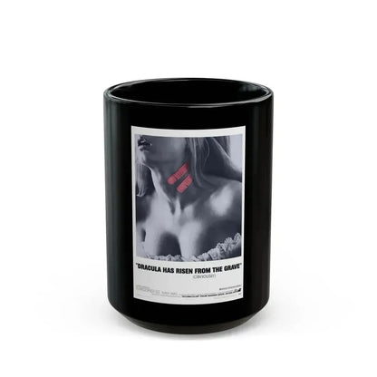 DRACULA HAS RISEN FROM THE GRAVE (TEASER) 1968 Movie Poster - Black Coffee Mug 15oz - Go Mug Yourself