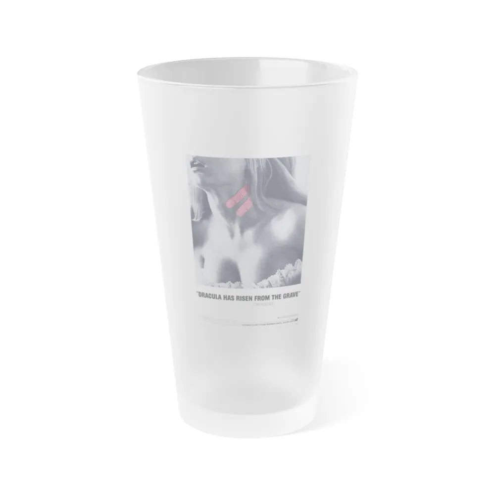 DRACULA HAS RISEN FROM THE GRAVE (TEASER) 1968 Movie Poster - Frosted Pint Glass 16oz-16oz-Frosted-Go Mug Yourself