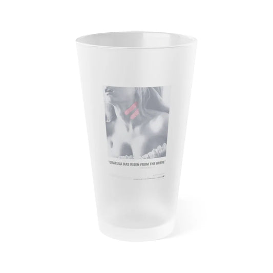 DRACULA HAS RISEN FROM THE GRAVE (TEASER) 1968 Movie Poster - Frosted Pint Glass 16oz-16oz-Frosted-Go Mug Yourself