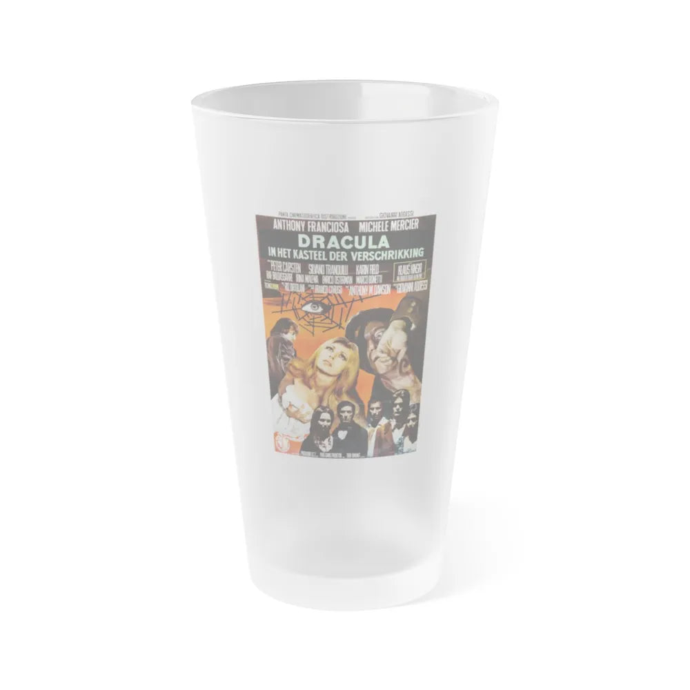 DRACULA IN THE CASTLE OF BLOOD 1969 Movie Poster - Frosted Pint Glass 16oz-16oz-Frosted-Go Mug Yourself