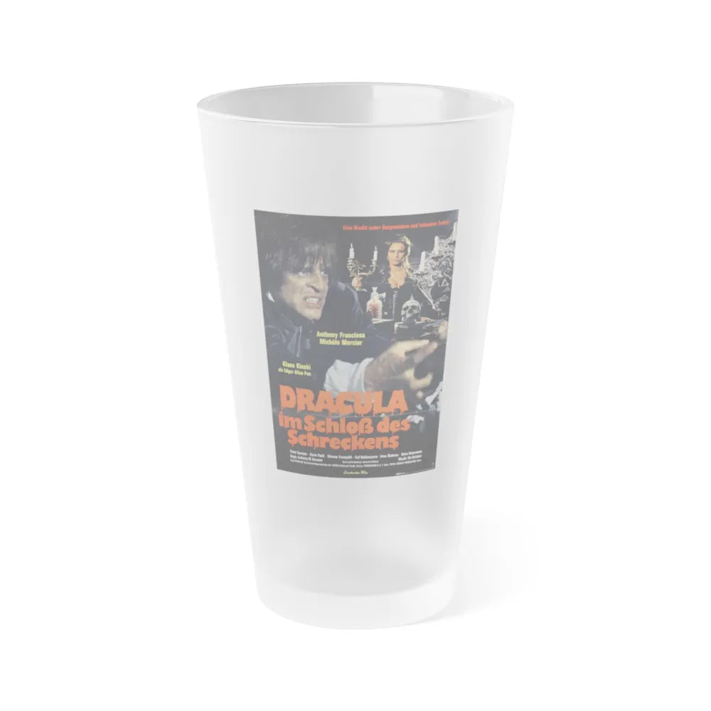 DRACULA IN THE CASTLE OF BLOOD (GERMAN) 1969 Movie Poster - Frosted Pint Glass 16oz-16oz-Frosted-Go Mug Yourself