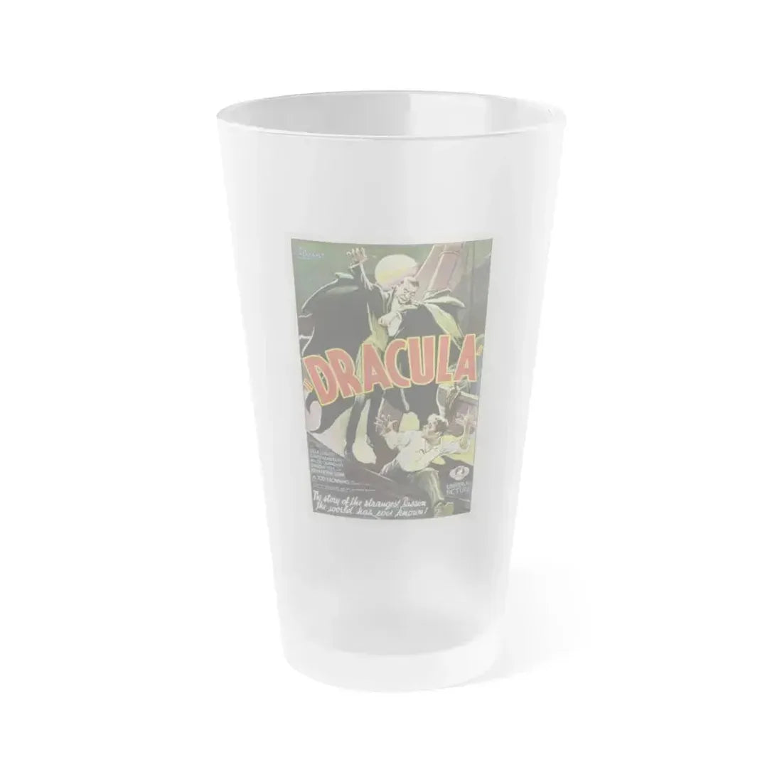 DRACULA Movie Poster - Frosted Pint Glass 16oz 16oz Frosted - Go Mug Yourself