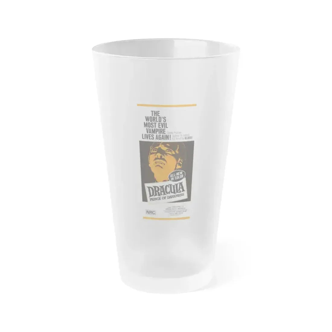 DRACULA PRINCE OF DARKNESS 1966 Movie Poster - Frosted Pint Glass 16oz 16oz Frosted - Go Mug Yourself