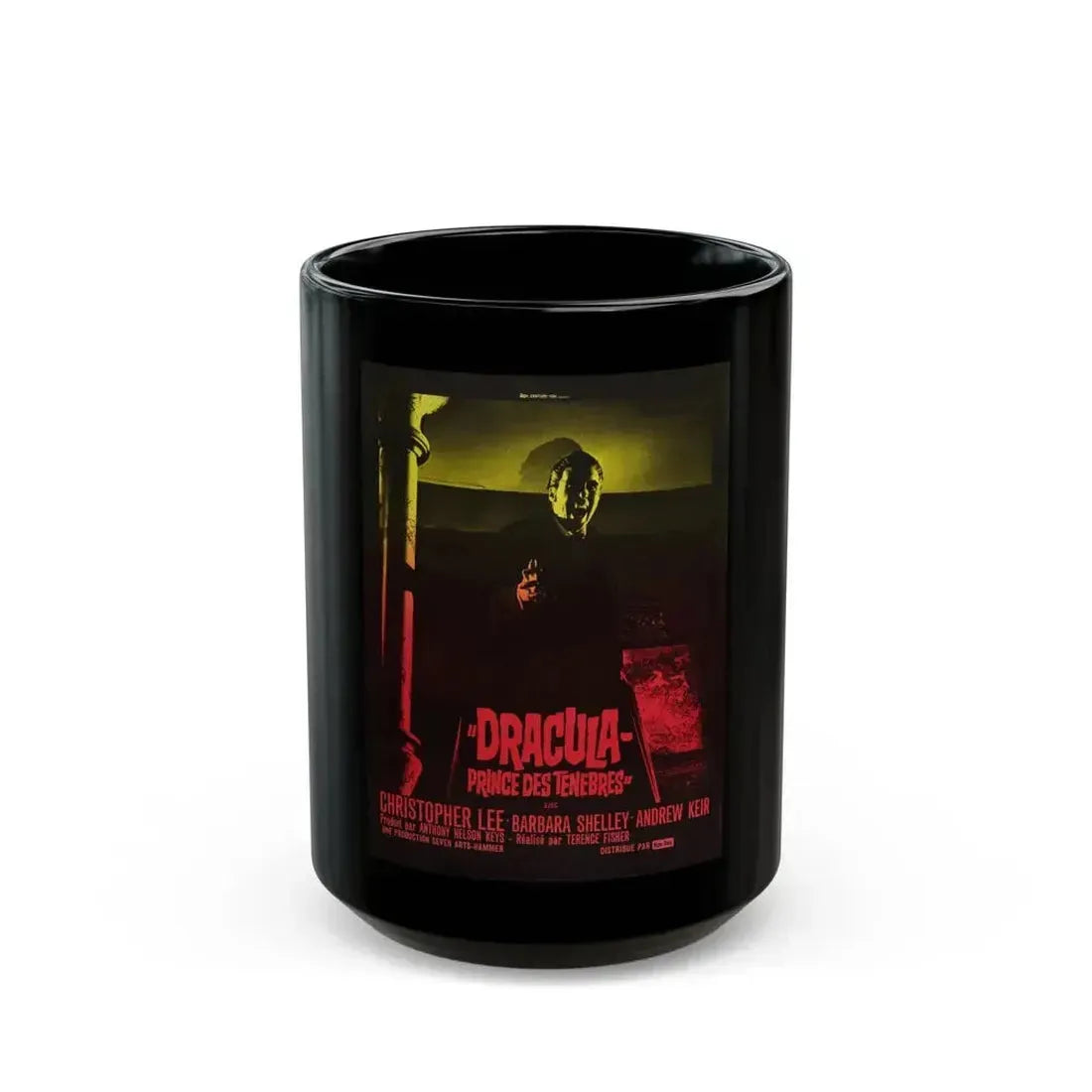 DRACULA PRINCE OF DARKNESS (FRENCH) 1966 Movie Poster - Black Coffee Mug 15oz - Go Mug Yourself