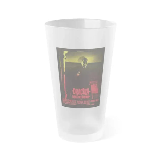 DRACULA PRINCE OF DARKNESS (FRENCH) 1966 Movie Poster - Frosted Pint Glass 16oz 16oz Frosted - Go Mug Yourself