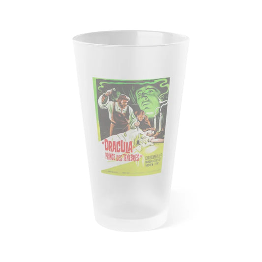 DRACULA PRINCE OF DARKNESS (FRENCH) 2 1966 Movie Poster - Frosted Pint Glass 16oz-16oz-Frosted-Go Mug Yourself