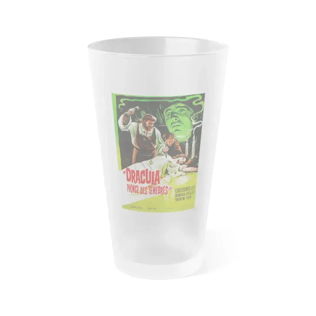 DRACULA PRINCE OF DARKNESS (FRENCH) 2 1966 Movie Poster - Frosted Pint Glass 16oz 16oz Frosted - Go Mug Yourself