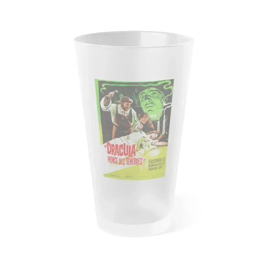 DRACULA PRINCE OF DARKNESS (FRENCH) 2 1966 Movie Poster - Frosted Pint Glass 16oz 16oz Frosted - Go Mug Yourself